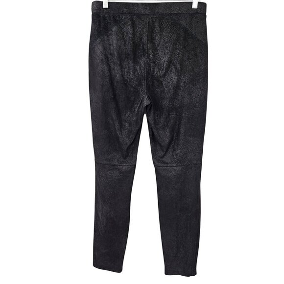 Free People Midnight Black Vegan Suede Leggings Women’s Size M High Rise Party - Picture 3 of 10